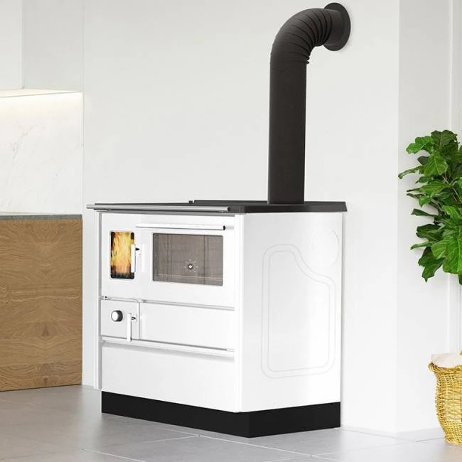 Cuisinière à Bois Alfa 85 G Eco Sortie Droite Blanc 3 Cuisinière à Bois Alfa 85 G Eco Sortie Droite Blanc