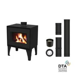 Pack Poêle à Bois Lugano Sortie Dessus