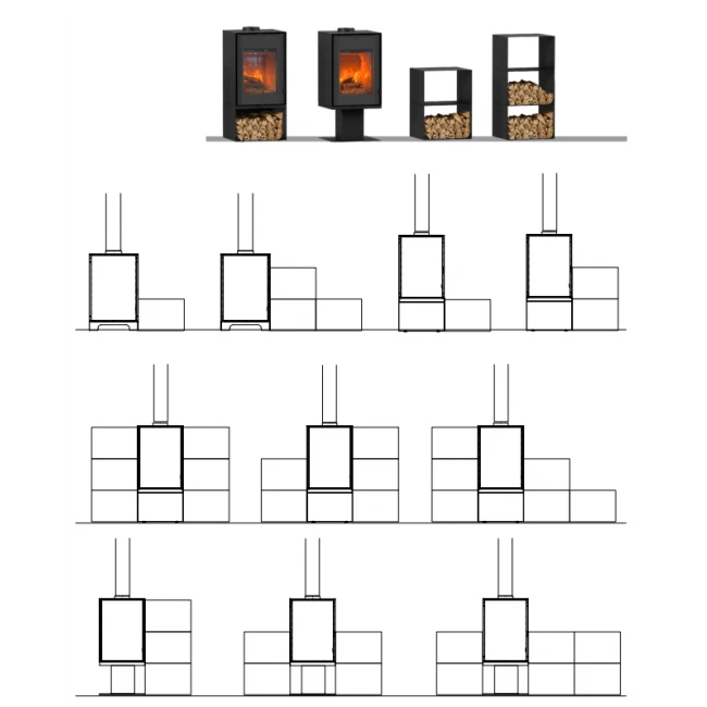 Poêle à Bois Domino Avec Range Bûche 7 Poêle à Bois Domino Avec Range Bûche – Image 5