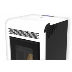 Poêle à Granulés Canalisable Vulcano -Chauffage Magasin poele a granules canalisable vulcano vulcano 15 bianca frontale 1