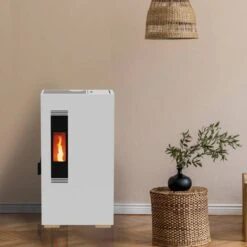 Poêle à Granulés Extra Plat Mini -Chauffage Magasin poele a granules extra plat mini mini blanc 1