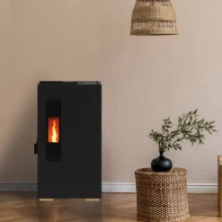Poêle à Granulés Extra Plat Mini -Chauffage Magasin poele a granules extra plat mini mini noir 1