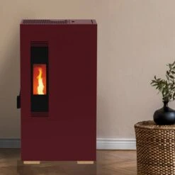 Poêle à Granulés Extra Plat Mini -Chauffage Magasin poele a granules extra plat mini vignettee mini rouge 1