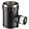 Té Arrière Noir De Sortie De Fumée TE 80/130 PGI -Chauffage Magasin te arriere noir de sortie de fumee te 80 130 pgi 370807509030 1